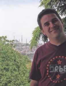 Andrés en la Mezquita Azul (Estambul)